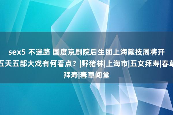 sex5 不迷路 国度京剧院后生团上海献技周将开幕，五天五部大戏有何看点？|野猪林|上海市|五女拜寿|春草闯堂