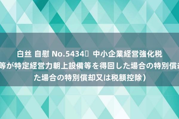 白丝 自慰 No.5434 中小企業経営強化税制（中小企業者等が特定経営力朝上設備等を得回した場合の特別償却又は税額控除）